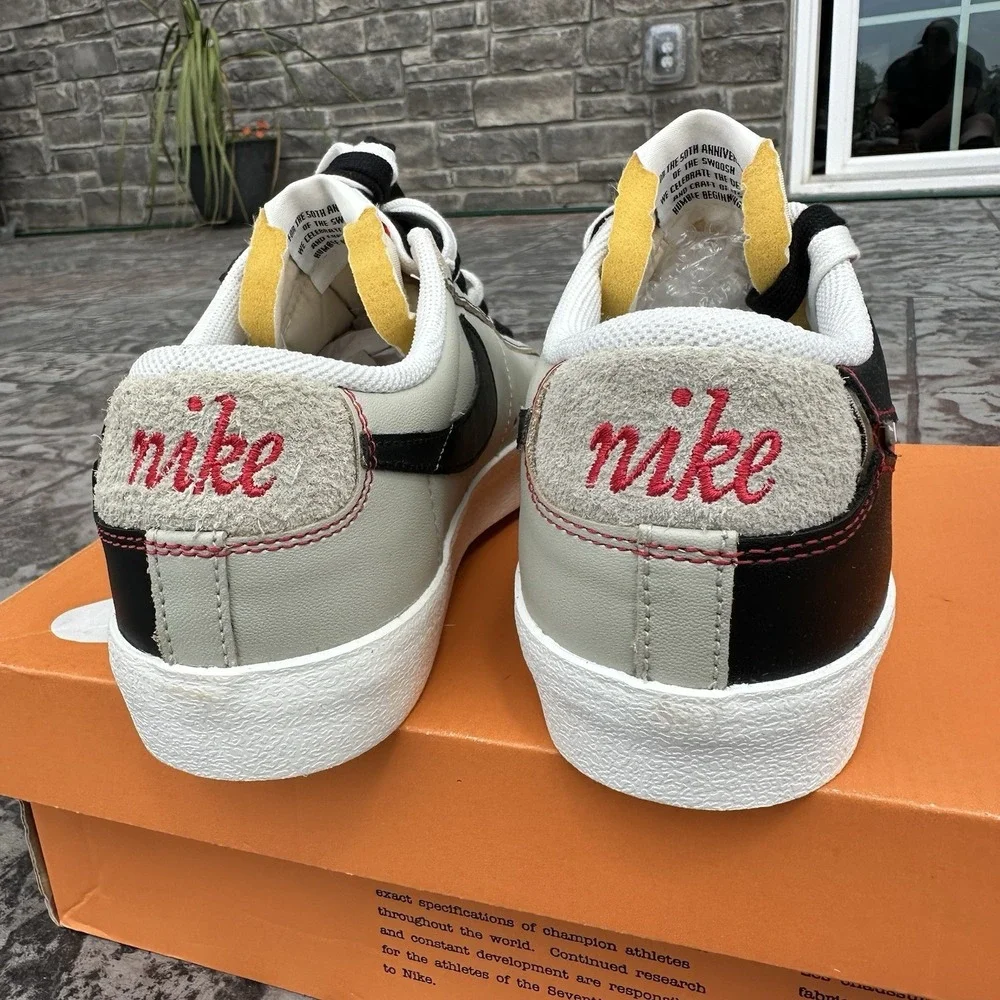 Nike Men's Size 8 Blazer Low '77 PRM Shoes Removable Swoosh‎ DH4370 001